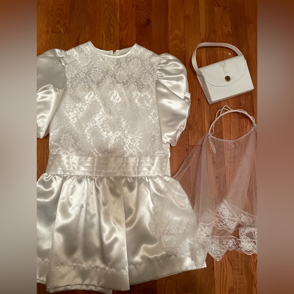 White Satin Dress for girls